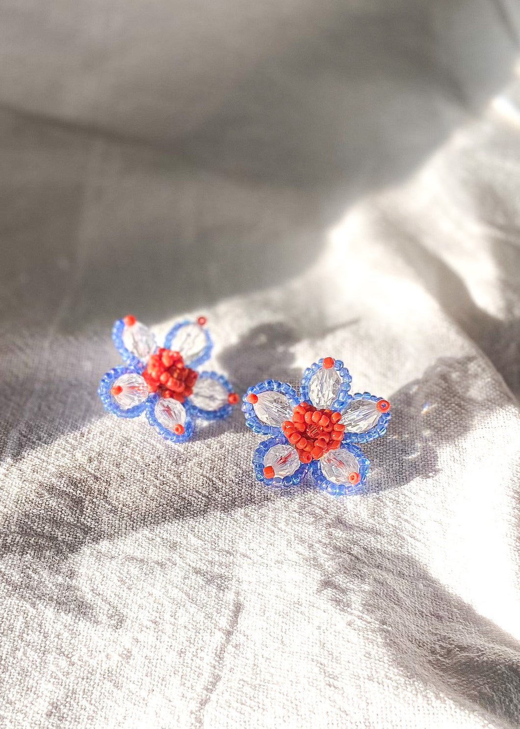 Beaded Floral Studs